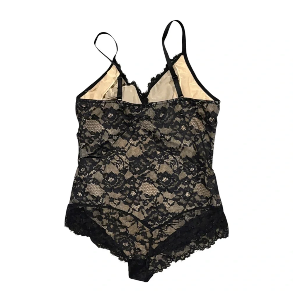Popilush Shapewear V Neck Tummy Control Backless Lace Thong Bodysuit - Picture 7 of 11